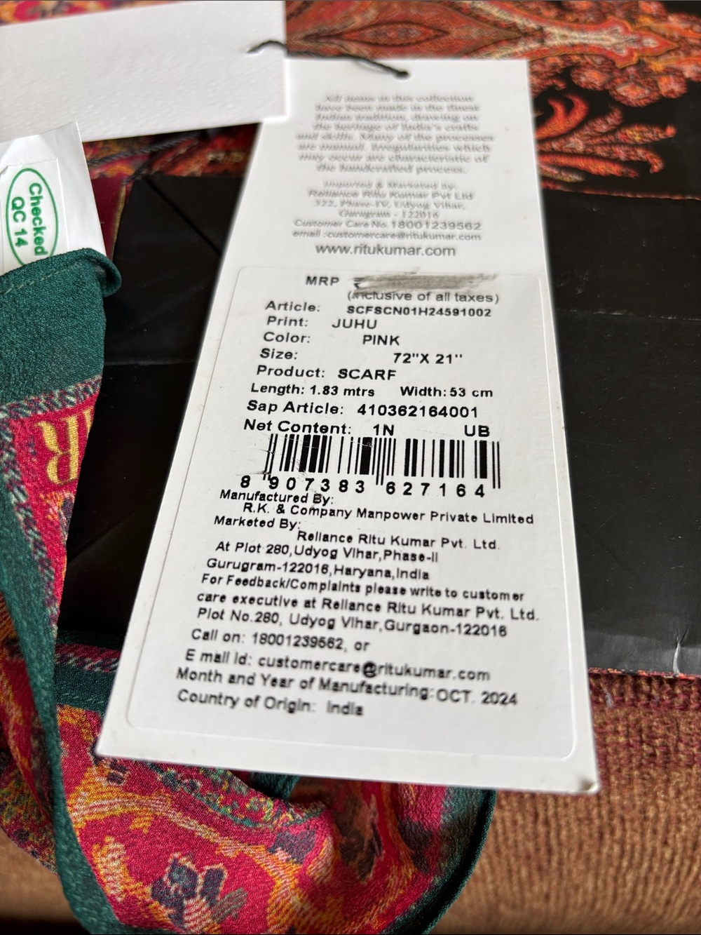 Ritu Kumar scarf NWT’s - Picture 3 of 8